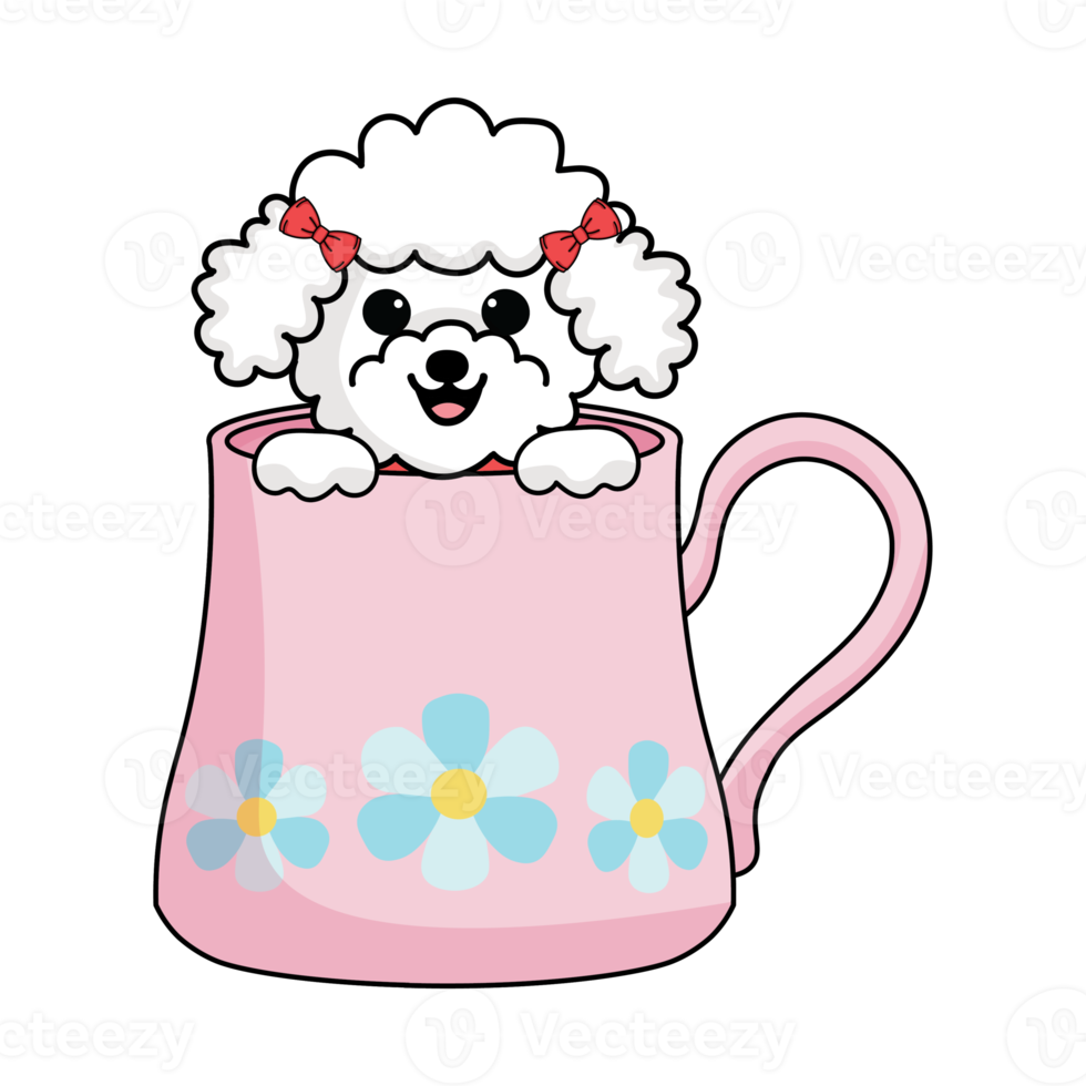 Dog ClipArt in a Cup png