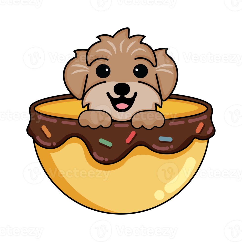 cane clipart nel un' tazza png