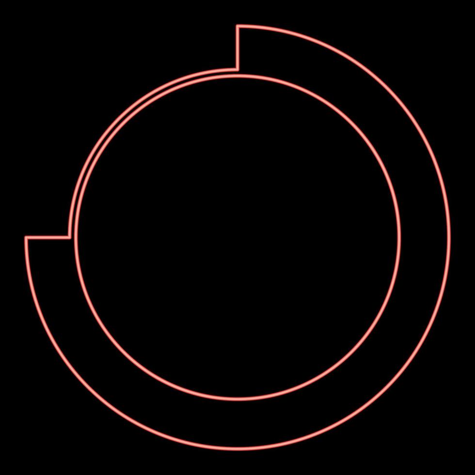 neón techno círculo moderno infográfico concepto abstracto creativo futurista tecnología gráfico interfaz de usuario color rojo vector ilustración imagen estilo plano