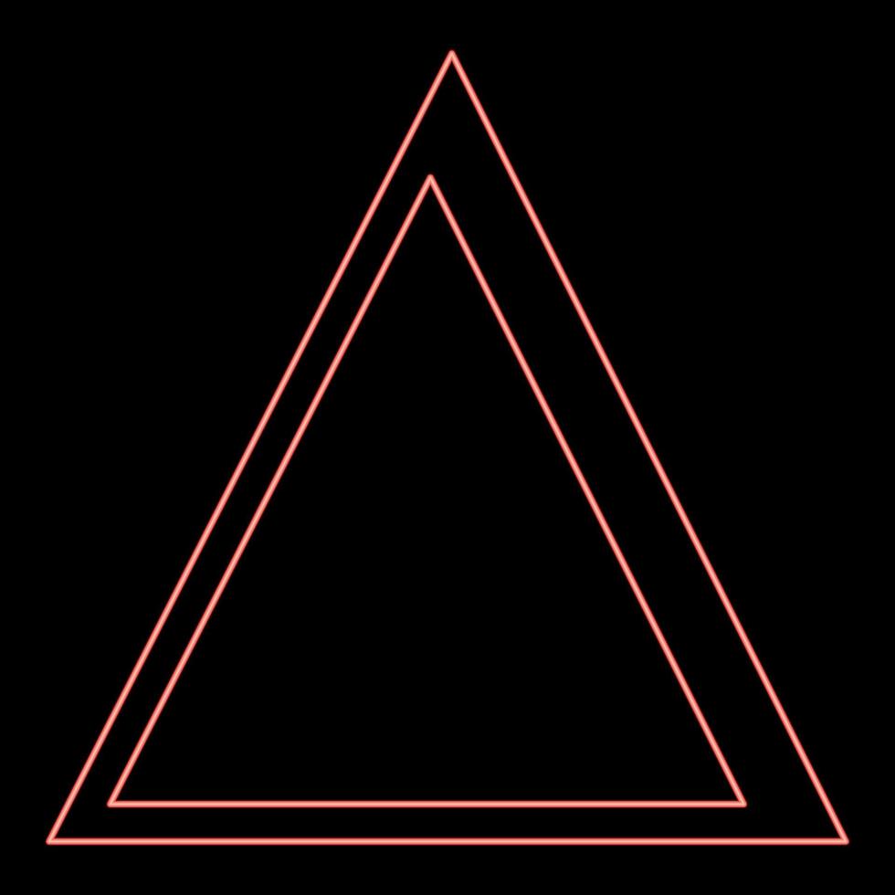 Neon delta greek symbol capital letter uppercase font red color vector illustration image flat style