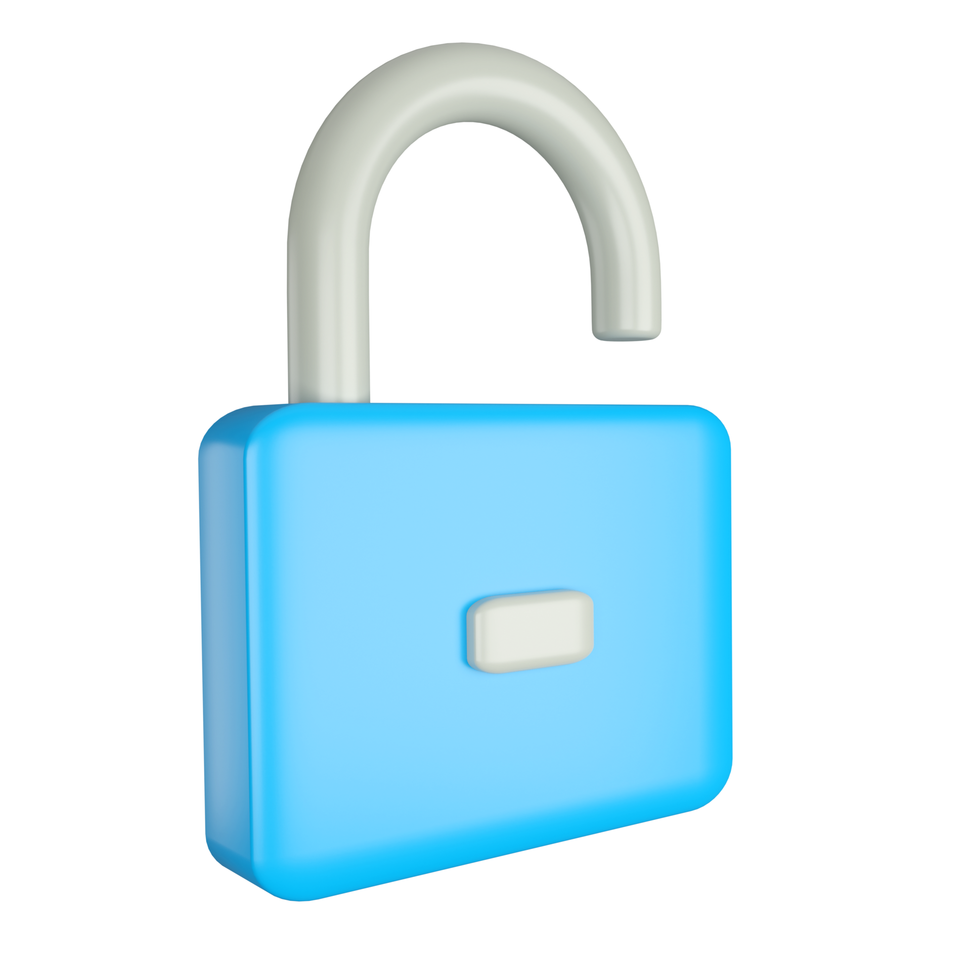 Lock icon.  Interface 3D rendering. 17190421 PNG