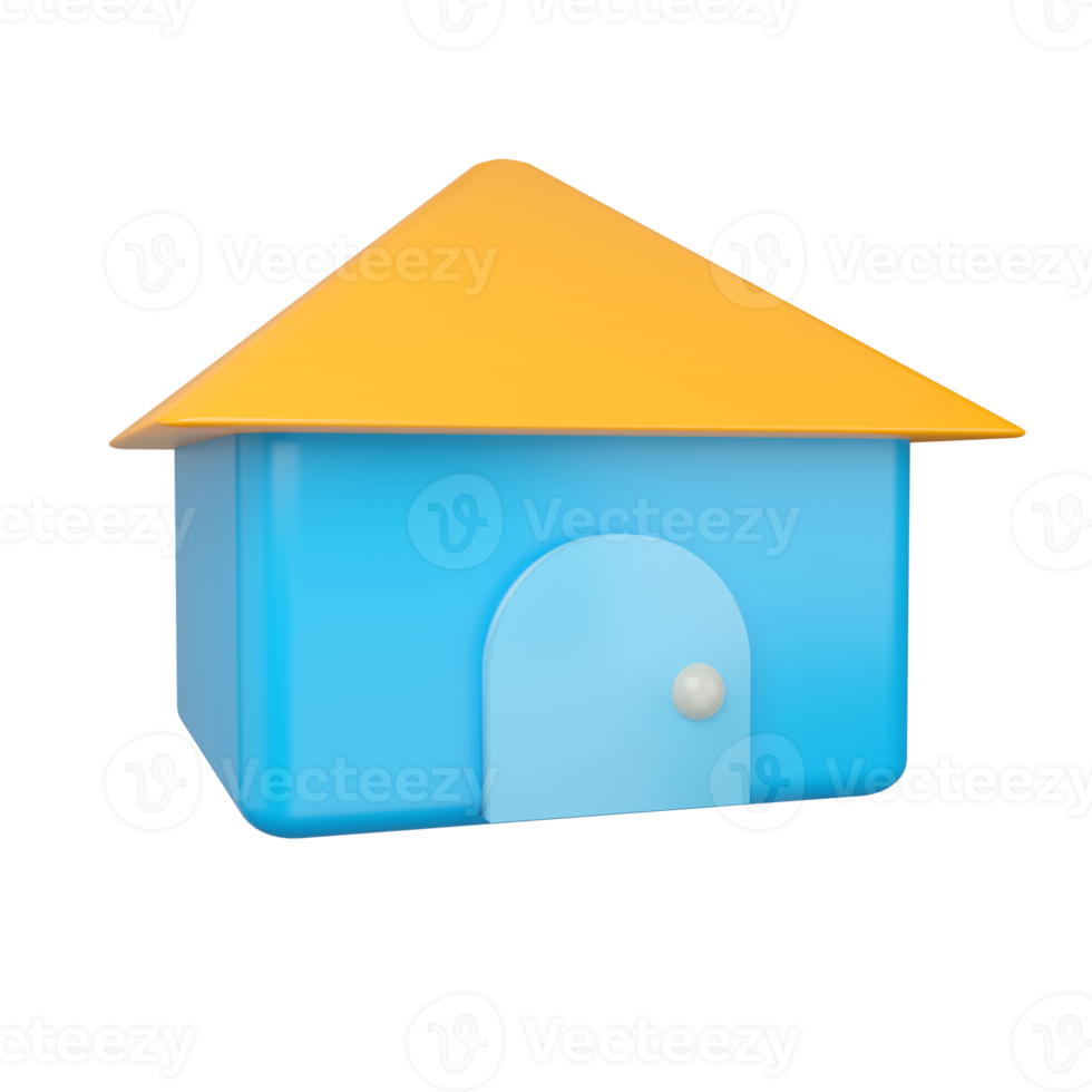 Home icon. Web Interface 3D rendering. png