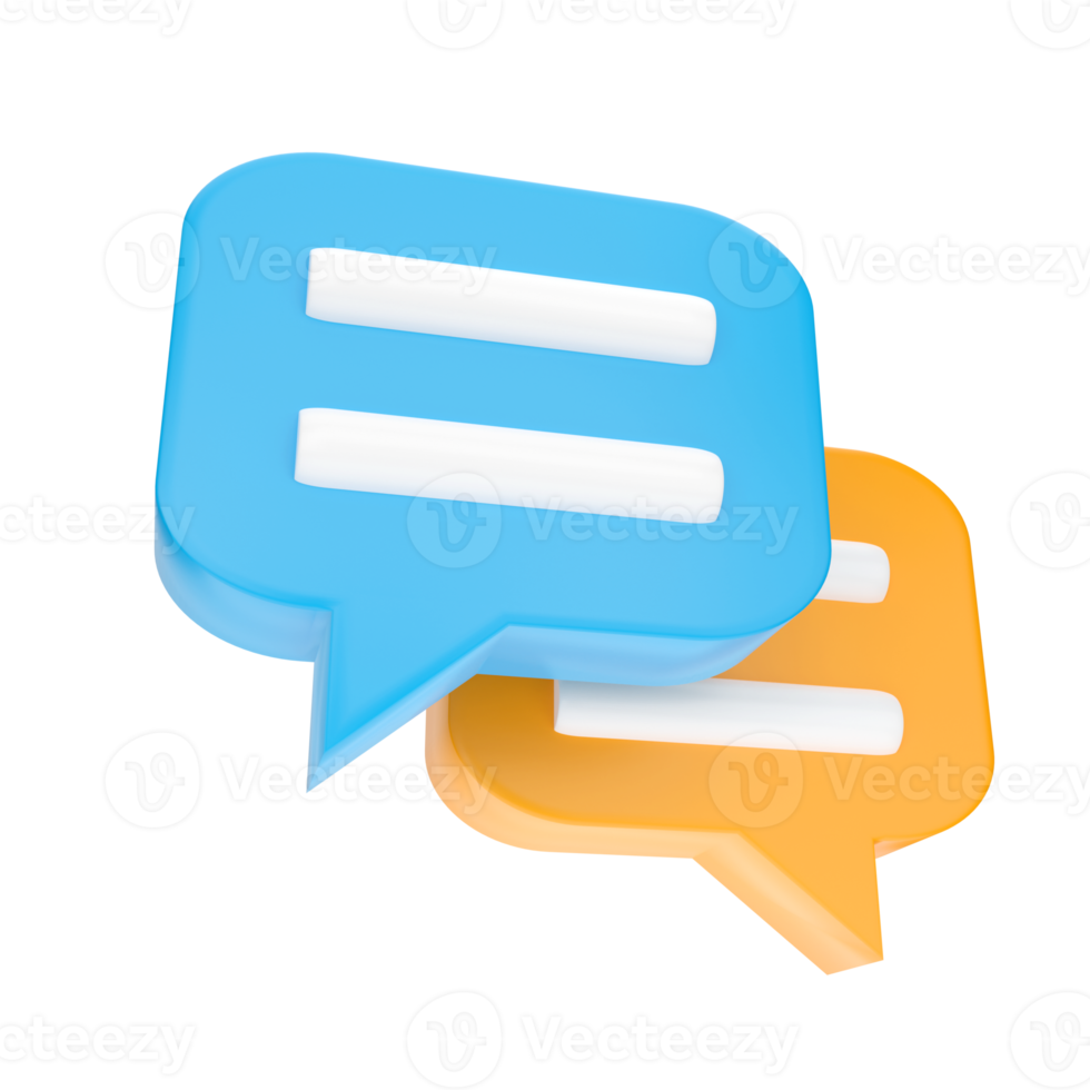 Chat icon. Web Interface 3D rendering. png