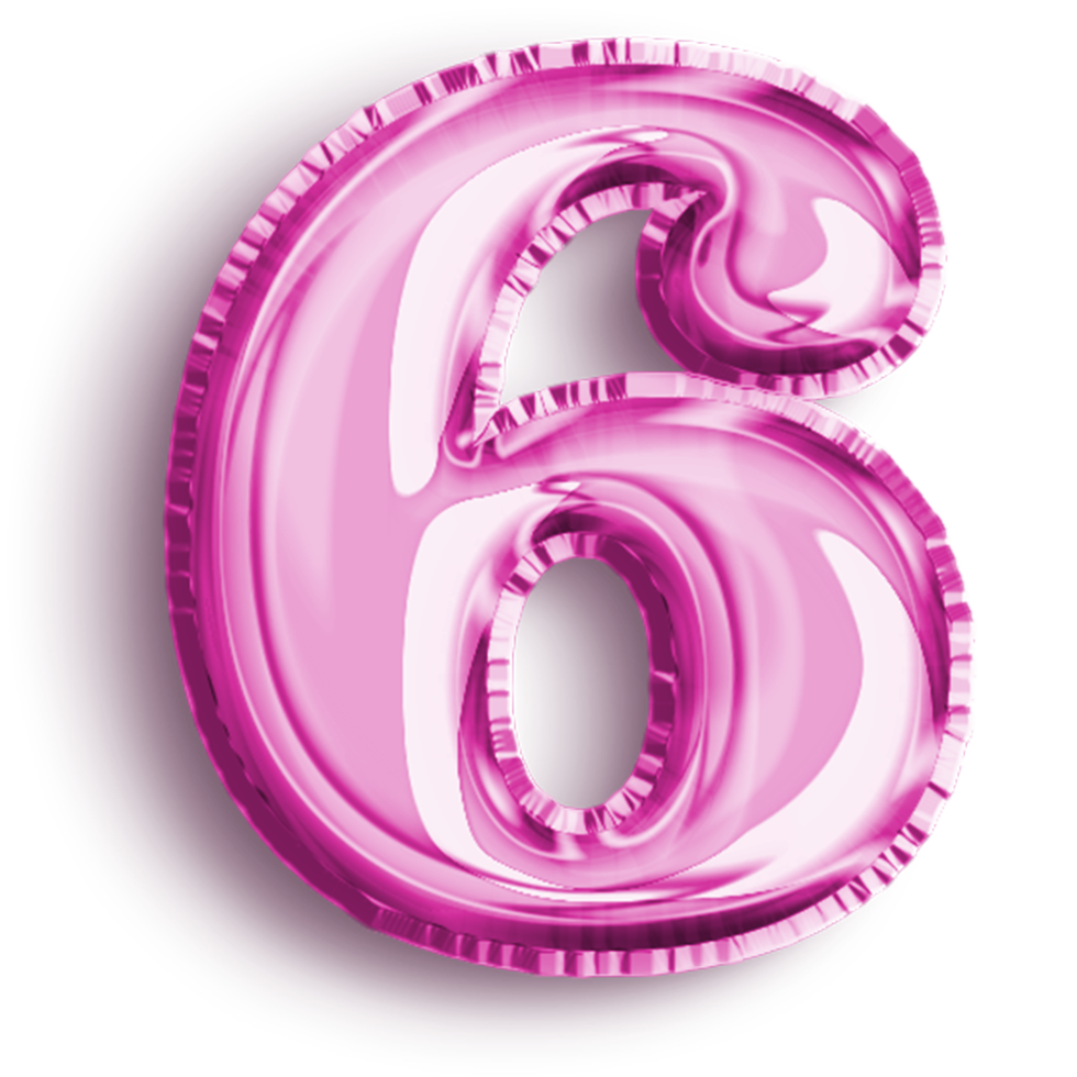 Number 5 metallic pink number balloon. Airfoil filled number