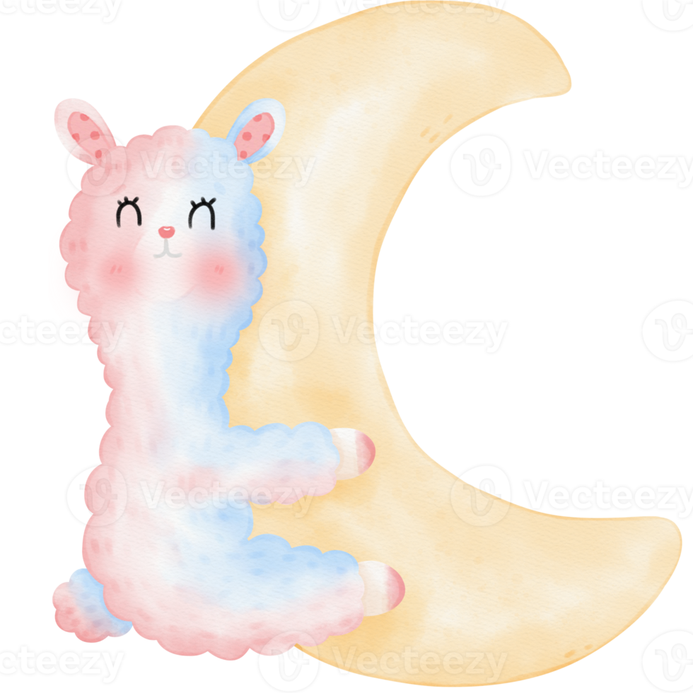 schattig alpaca lama illustratie png