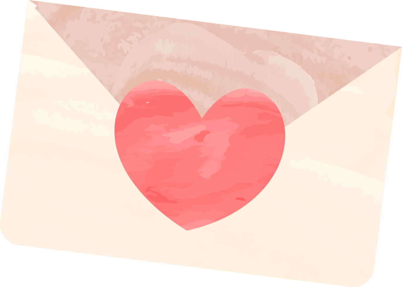 hjärtans dag kärlek brev vattenfärg png