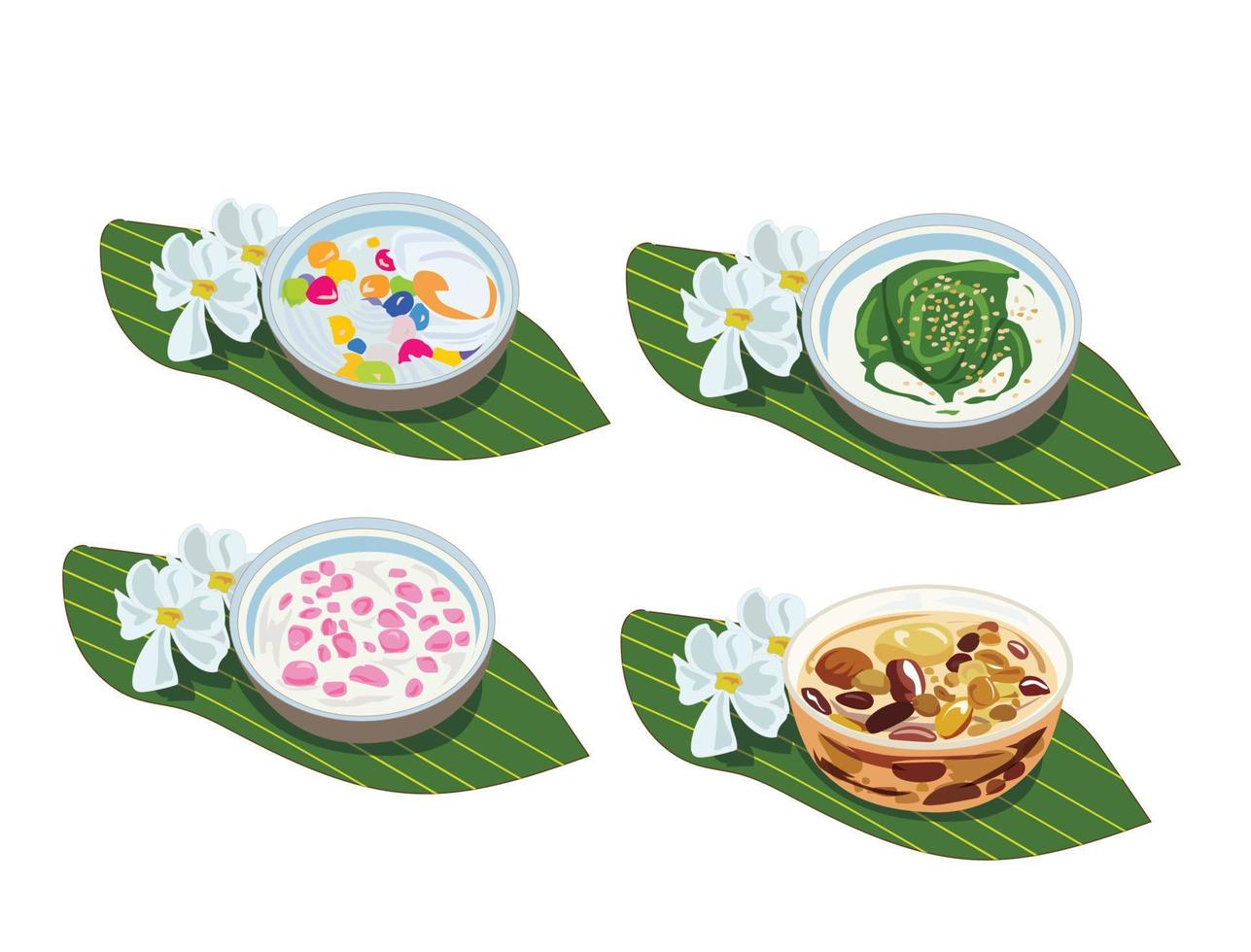 Vector illustration, sweets are in a cup