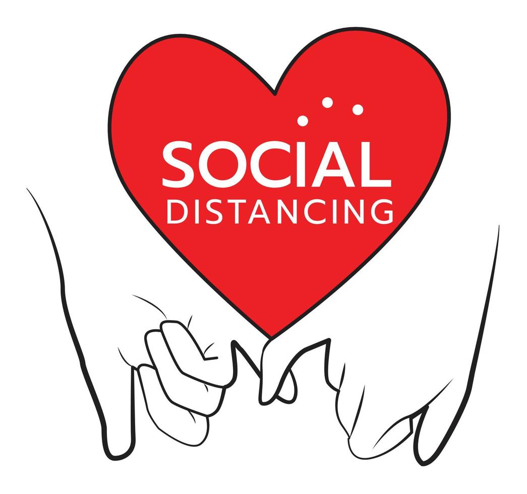 Vector illustration social distancing