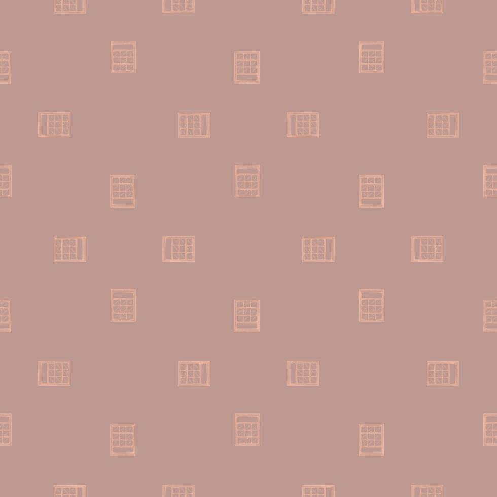 Opened window engraved seamless pattern. Vintage element inside wall in hand drawn style. Sketch texture for fabric, wallpaper, textile, print, title, wrapping paper. Vector illustration.