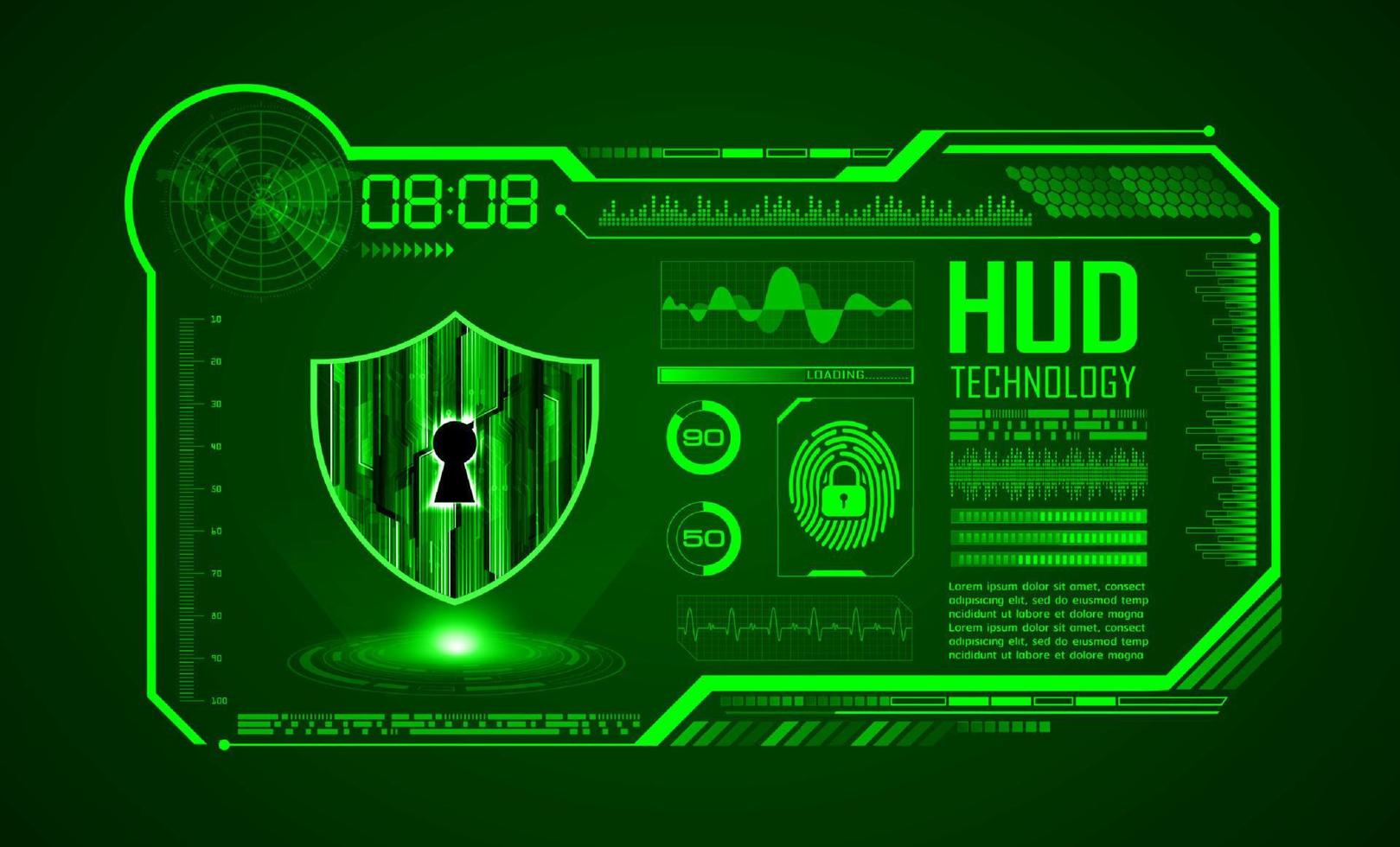 Modern HUD Technology Screen Background vector