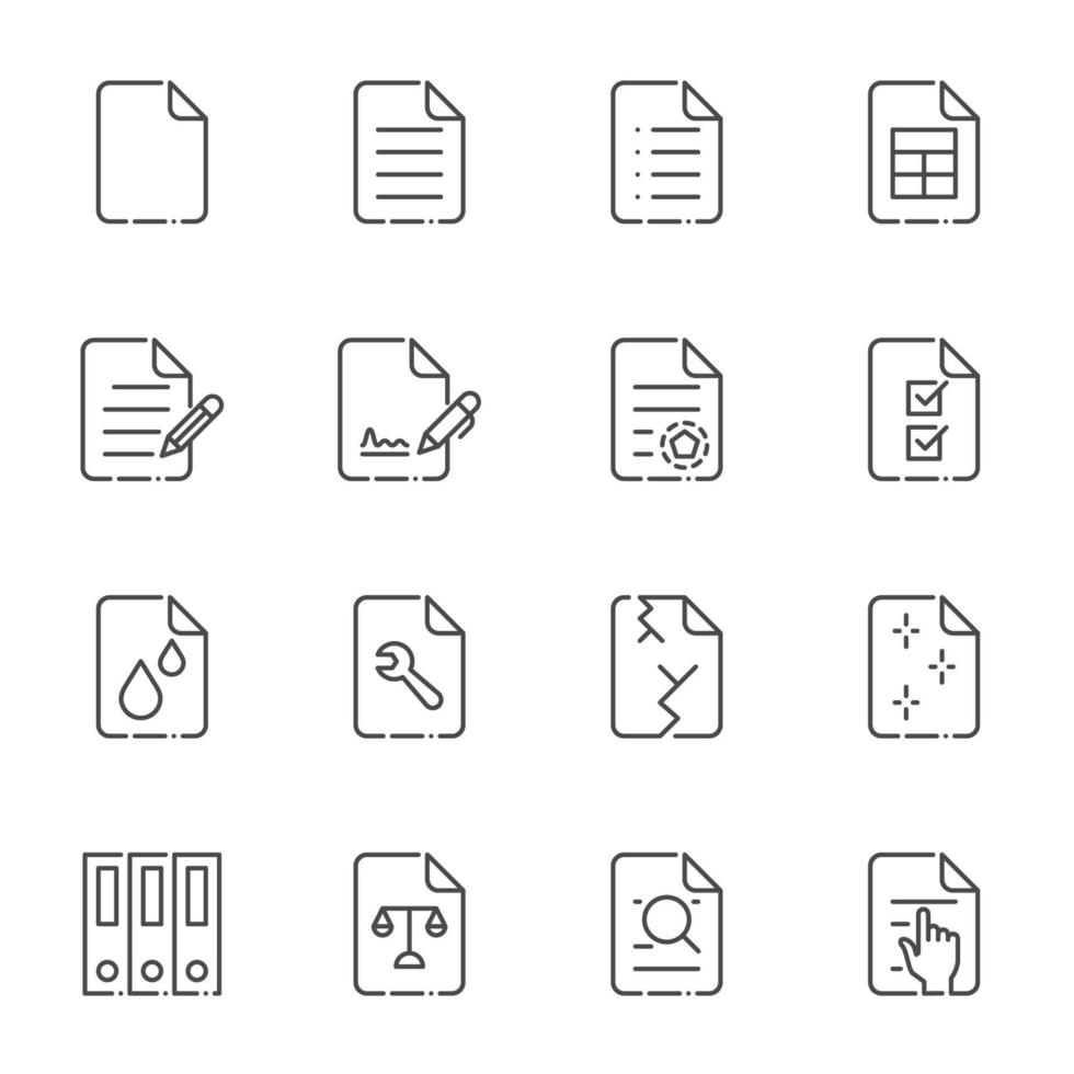 Storage and maintenance of important documents. Government and Legal documents line icons. Vector icon