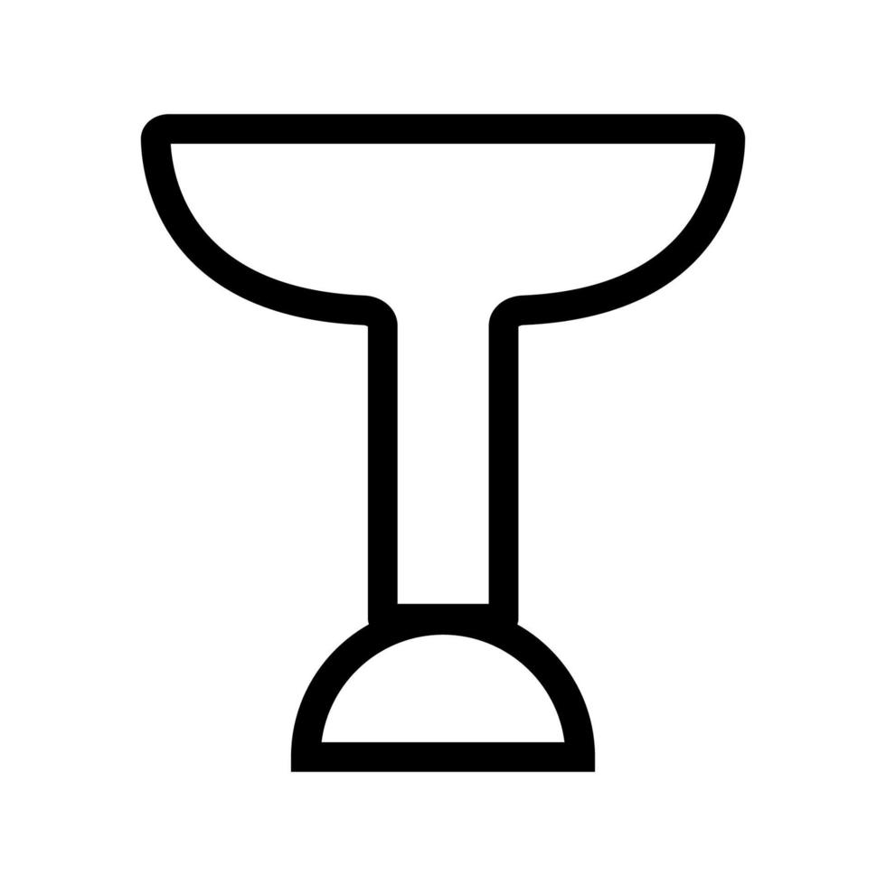 línea de icono de copa de vino aislada sobre fondo blanco. icono negro plano y delgado en el estilo de contorno moderno. símbolo lineal y trazo editable. ilustración de vector de trazo simple y perfecto de píxeles