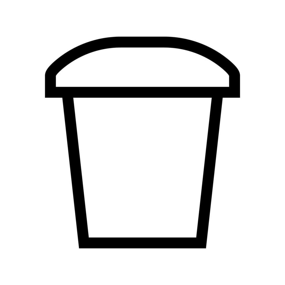 Trash can icon line isolated on white background. Black flat thin icon on modern outline style. Linear symbol and editable stroke. Simple and pixel perfect stroke vector illustration