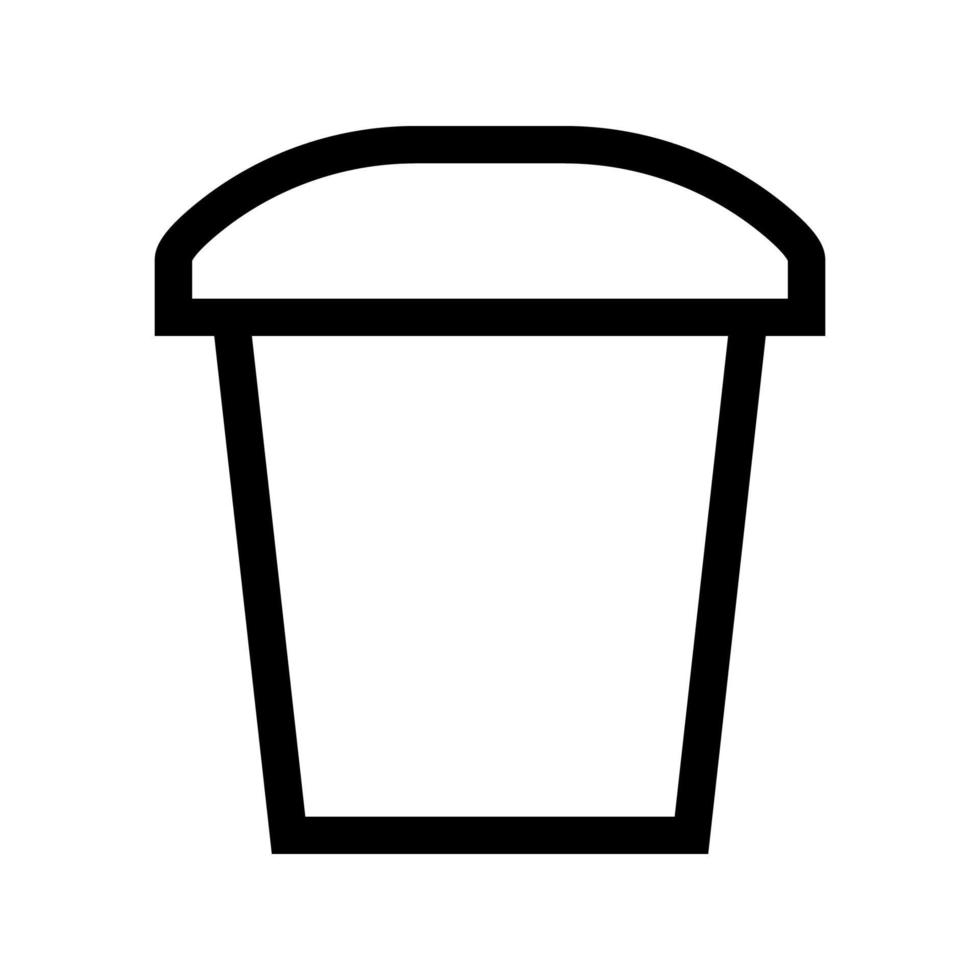 Trash can icon line isolated on white background. Black flat thin icon on modern outline style. Linear symbol and editable stroke. Simple and pixel perfect stroke vector illustration