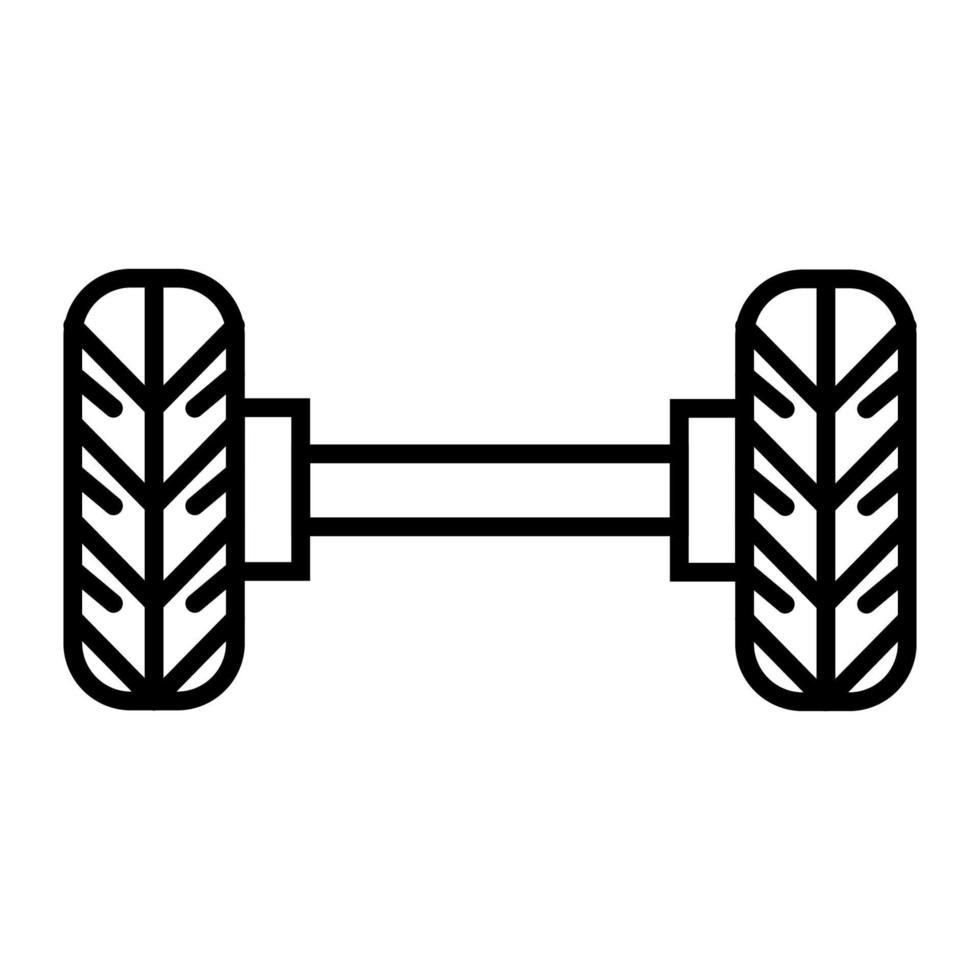 Car wheel icon line isolated on white background. Black flat thin icon on modern outline style. Linear symbol and editable stroke. Simple and pixel perfect stroke vector illustration