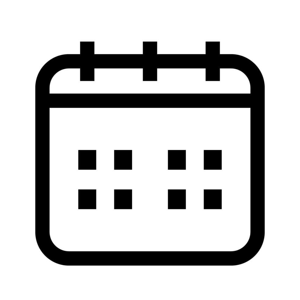 horario de la línea de iconos de casos aislada en fondo blanco. icono negro plano y delgado en el estilo de contorno moderno. símbolo lineal y trazo editable. ilustración de vector de trazo simple y perfecto de píxeles