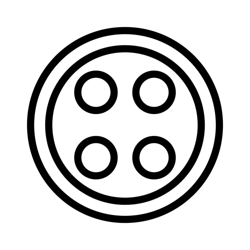 Button for clothes icon line isolated on white background. Black flat thin icon on modern outline style. Linear symbol and editable stroke. Simple and pixel perfect stroke vector illustration