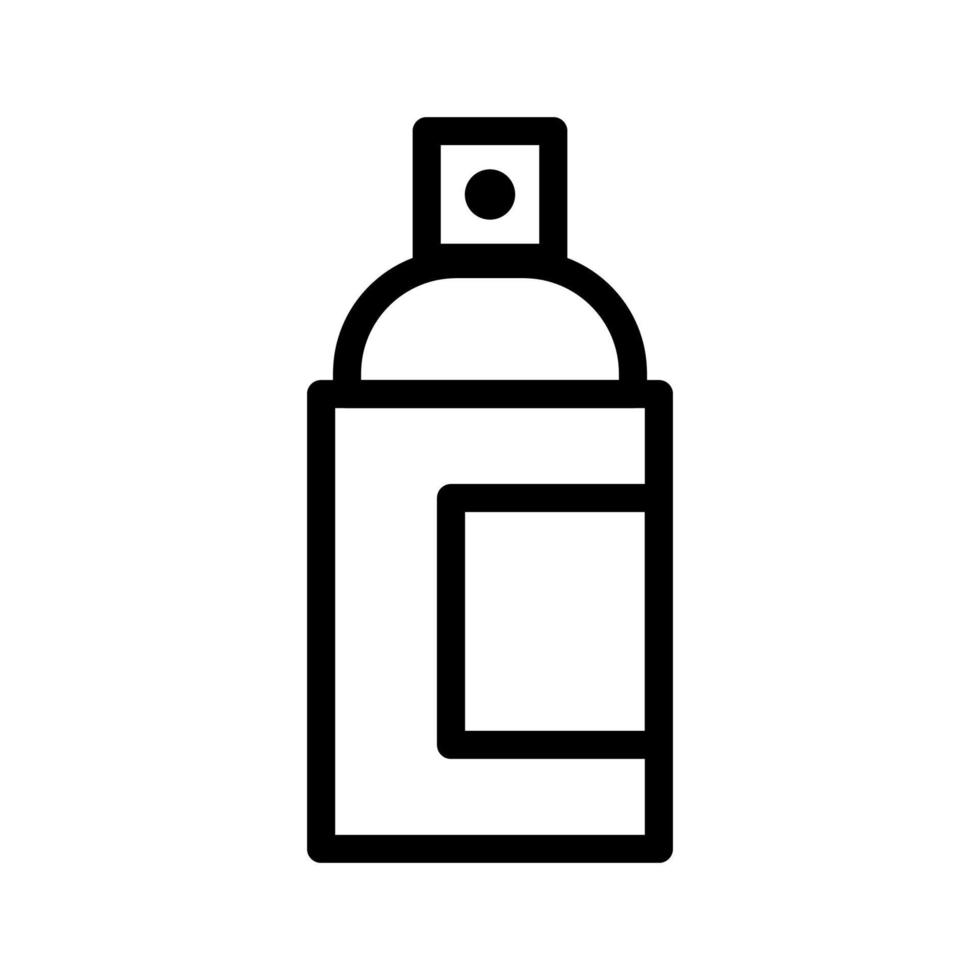 Spray bottle icon line isolated on white background. Black flat thin icon on modern outline style. Linear symbol and editable stroke. Simple and pixel perfect stroke vector illustration