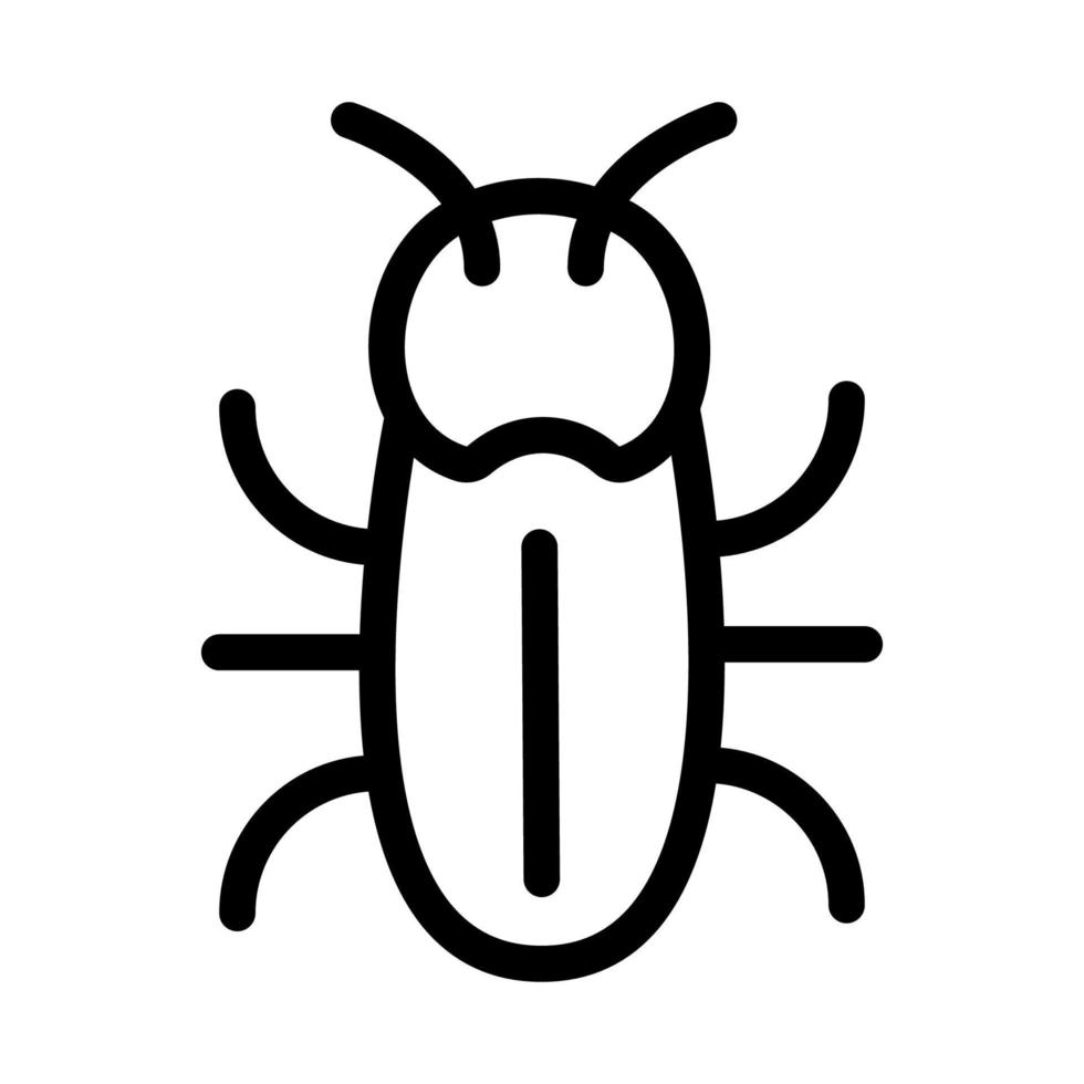 línea de icono de insecto aislada sobre fondo blanco. icono negro plano y delgado en el estilo de contorno moderno. símbolo lineal y trazo editable. ilustración de vector de trazo simple y perfecto de píxeles