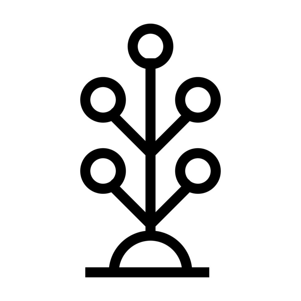 Bush icon line isolated on white background. Black flat thin icon on modern outline style. Linear symbol and editable stroke. Simple and pixel perfect stroke vector illustration