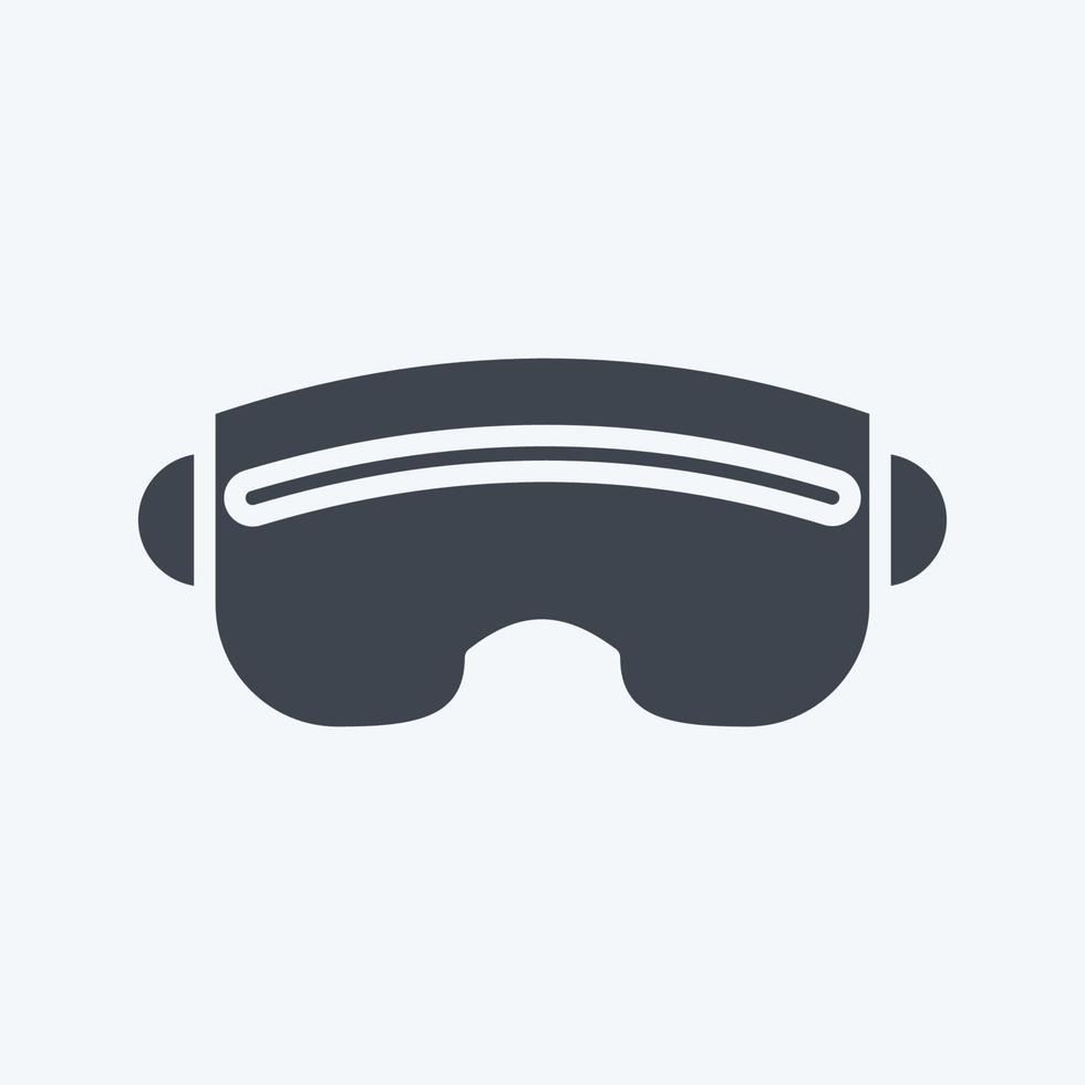 Icon Ski Goggles. related to Sports Equipment symbol. glyph style. simple design editable. simple illustration vector