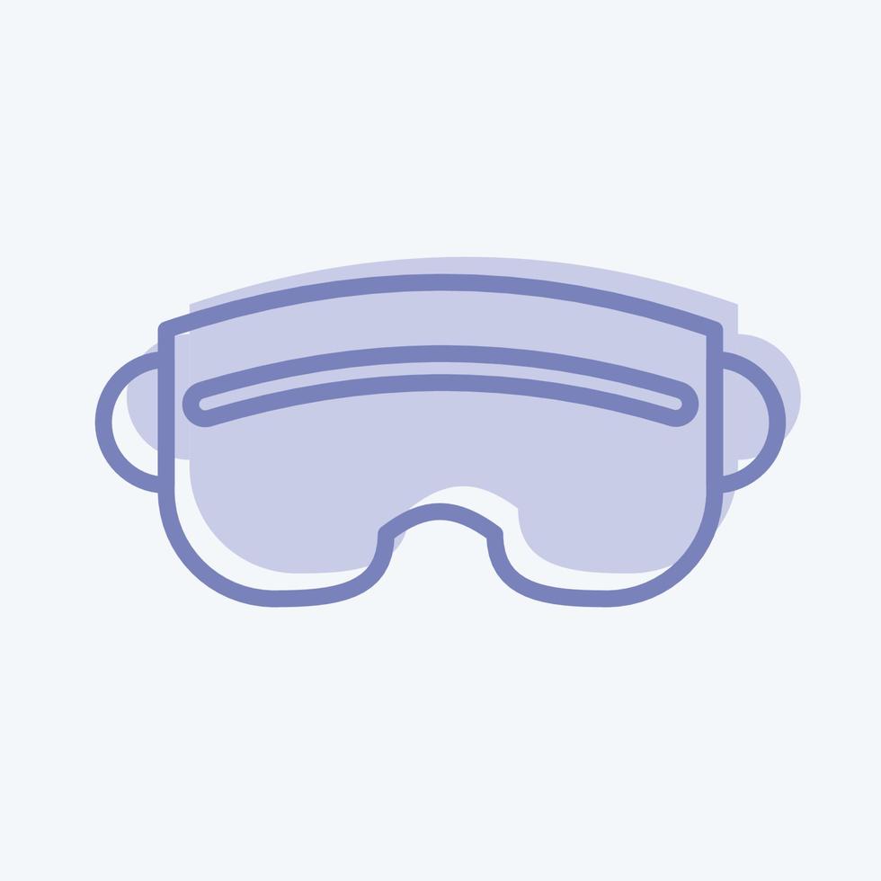 gafas de esquí icono. relacionado con el símbolo de equipamiento deportivo. estilo de dos tonos. diseño simple editable. ilustración sencilla vector