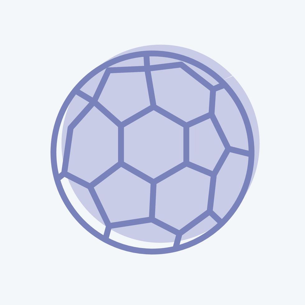 balón de fútbol de icono. relacionado con el símbolo de equipamiento deportivo. estilo de dos tonos. diseño simple editable. ilustración sencilla vector