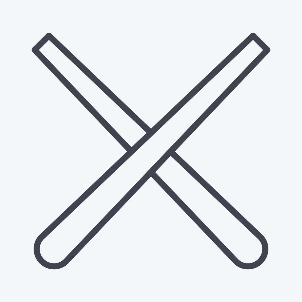 Icon Pool Cue. related to Sports Equipment symbol. line style. simple design editable. simple illustration vector