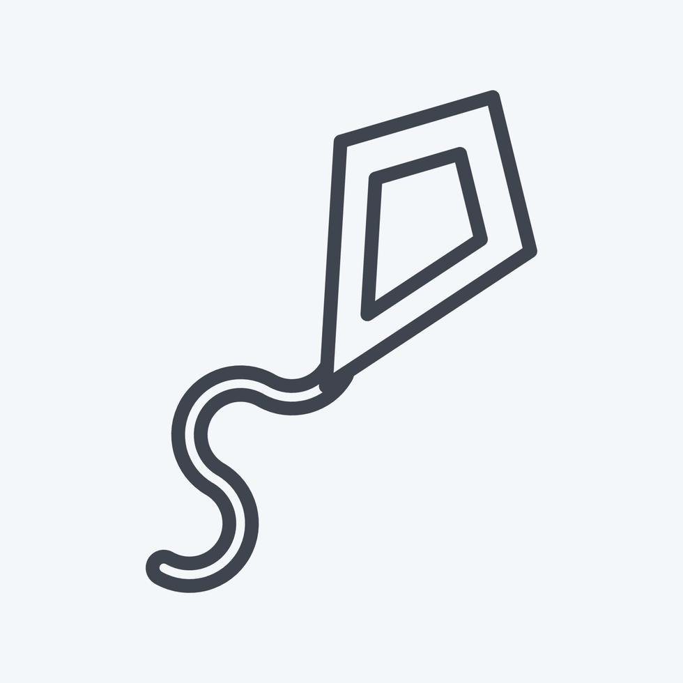 Icon Kite. related to Sports Equipment symbol. line style. simple design editable. simple illustration vector