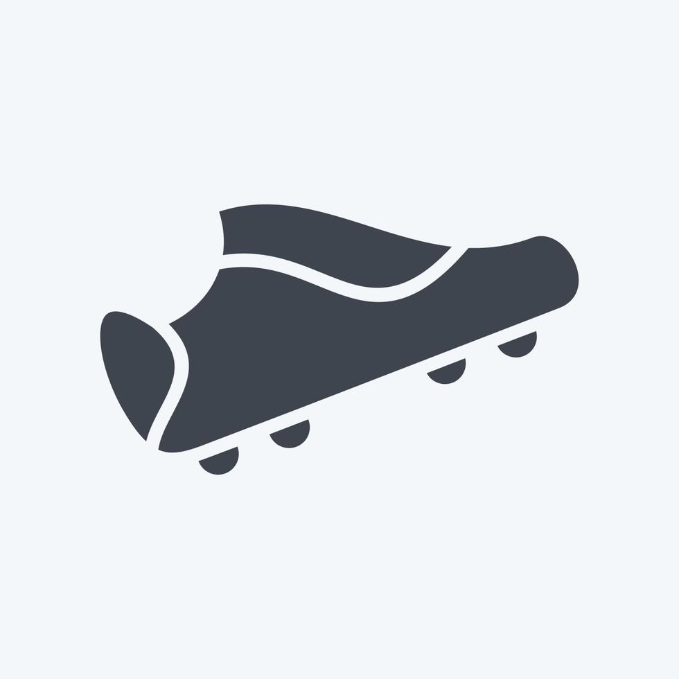 botas de fútbol icono. relacionado con el símbolo de equipamiento deportivo. estilo de glifo. diseño simple editable. ilustración sencilla vector