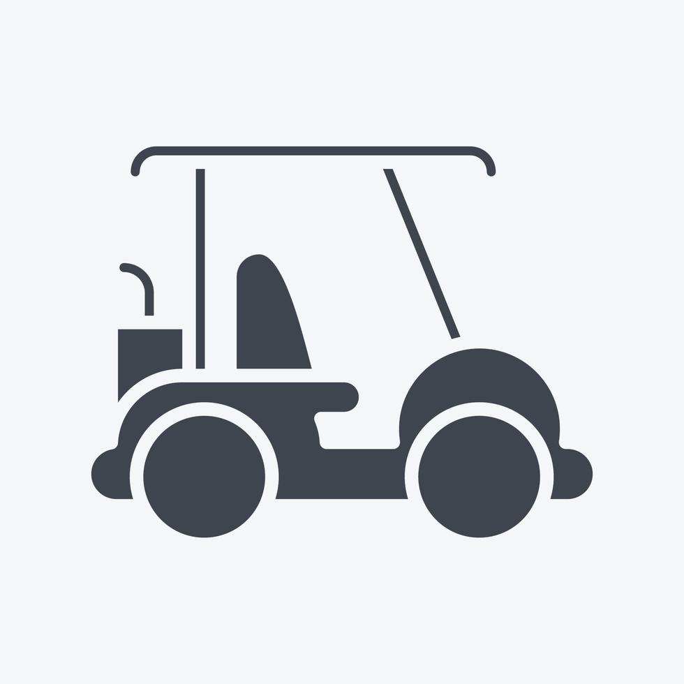 carro de golf de icono. relacionado con el símbolo de equipamiento deportivo. estilo de glifo. diseño simple editable. ilustración sencilla vector