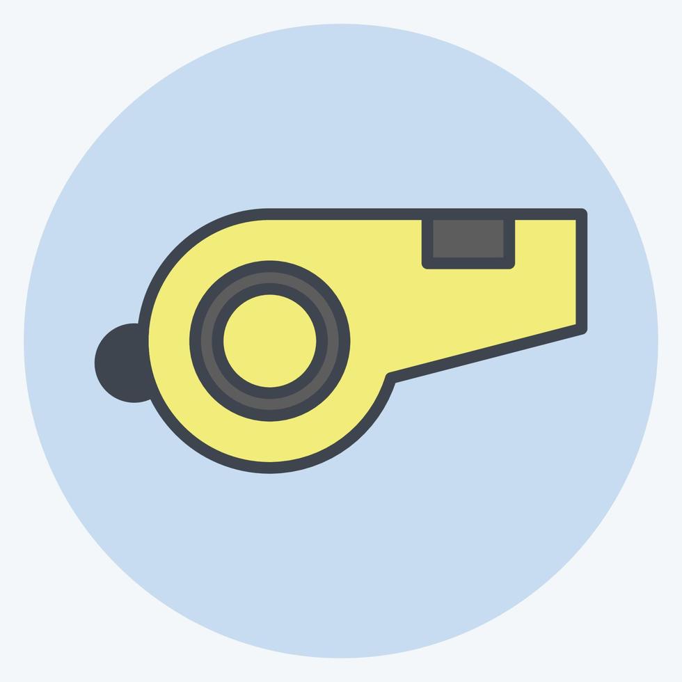 silbato de icono. relacionado con el símbolo de equipamiento deportivo. estilo compañero de color. diseño simple editable. ilustración sencilla vector