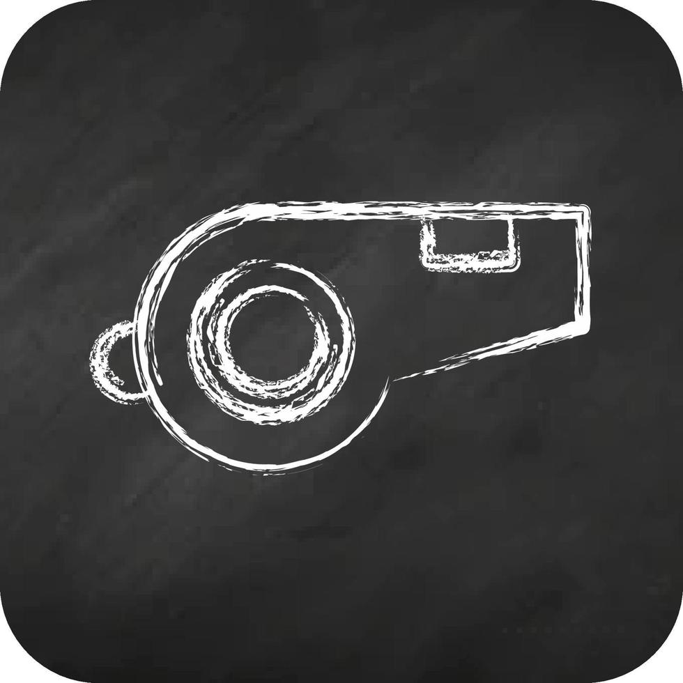 Icon Whistle. related to Sports Equipment symbol. chalk style. simple design editable. simple illustration vector