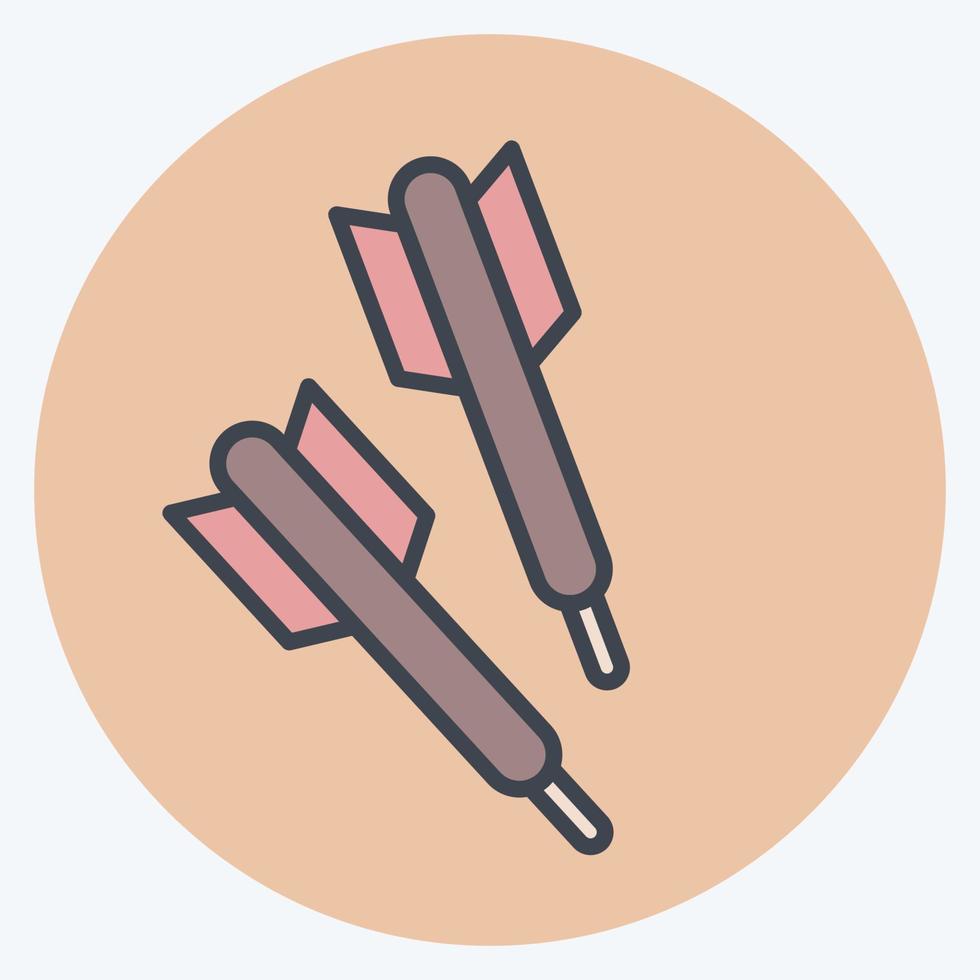 Icon Darts. related to Sports Equipment symbol. color mate style. simple design editable. simple illustration vector