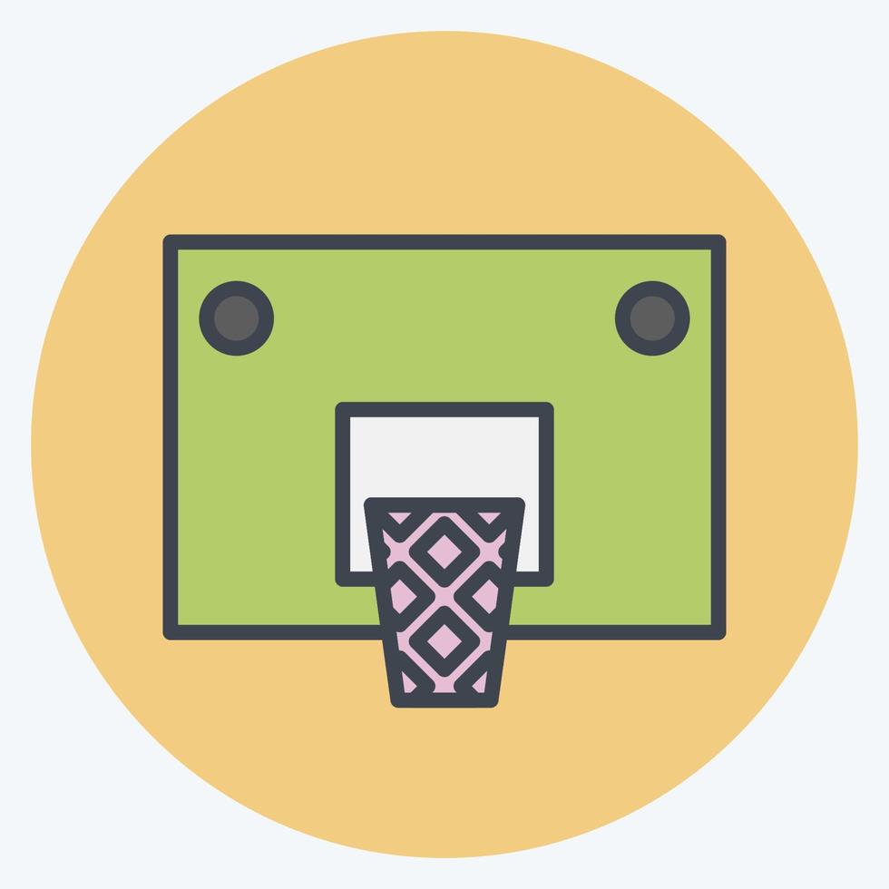 Icon Basket. related to Sports Equipment symbol. color mate style. simple design editable. simple illustration vector