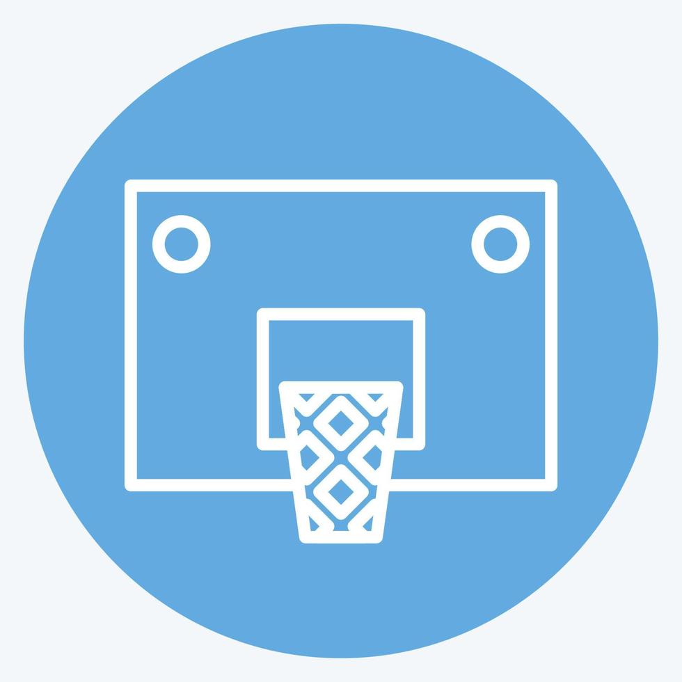 cesta de iconos. relacionado con el símbolo de equipamiento deportivo. estilo de ojos azules. diseño simple editable. ilustración sencilla vector