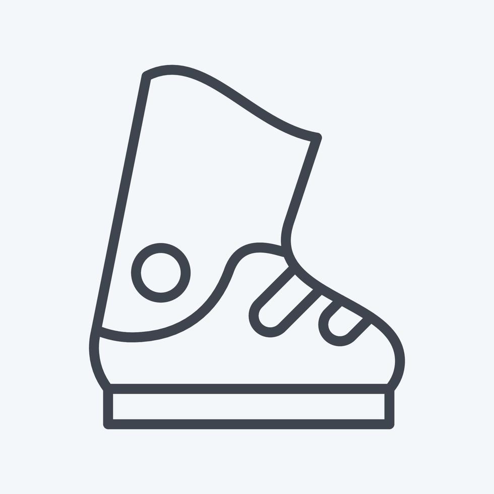 botas de esquí de icono. relacionado con el símbolo de equipamiento deportivo. estilo de línea diseño simple editable. ilustración sencilla vector