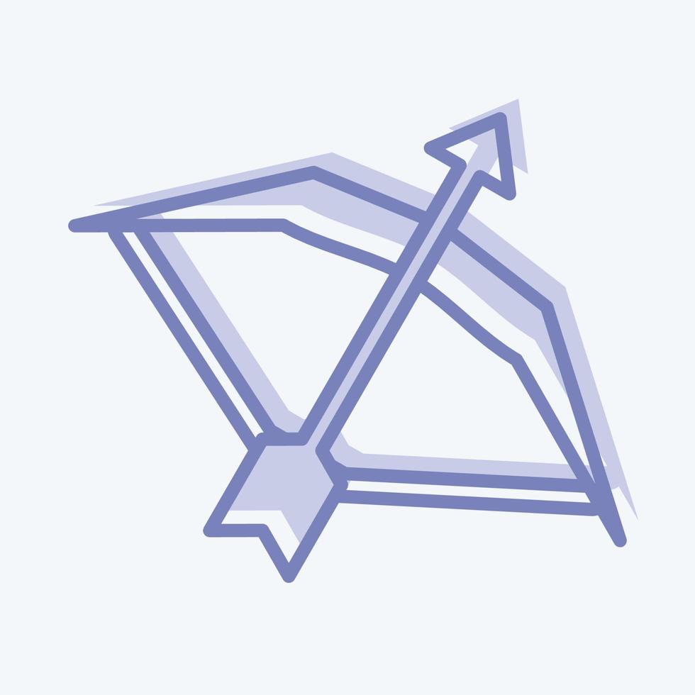 arco de icono relacionado con el símbolo de equipamiento deportivo. estilo de dos tonos. diseño simple editable. ilustración sencilla vector