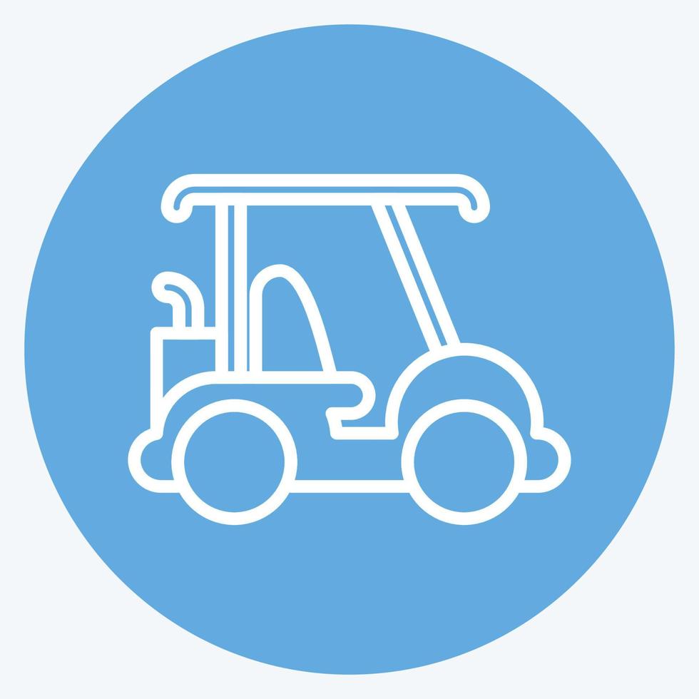 Icon Golf Cart. related to Sports Equipment symbol. blue eyes style. simple design editable. simple illustration vector