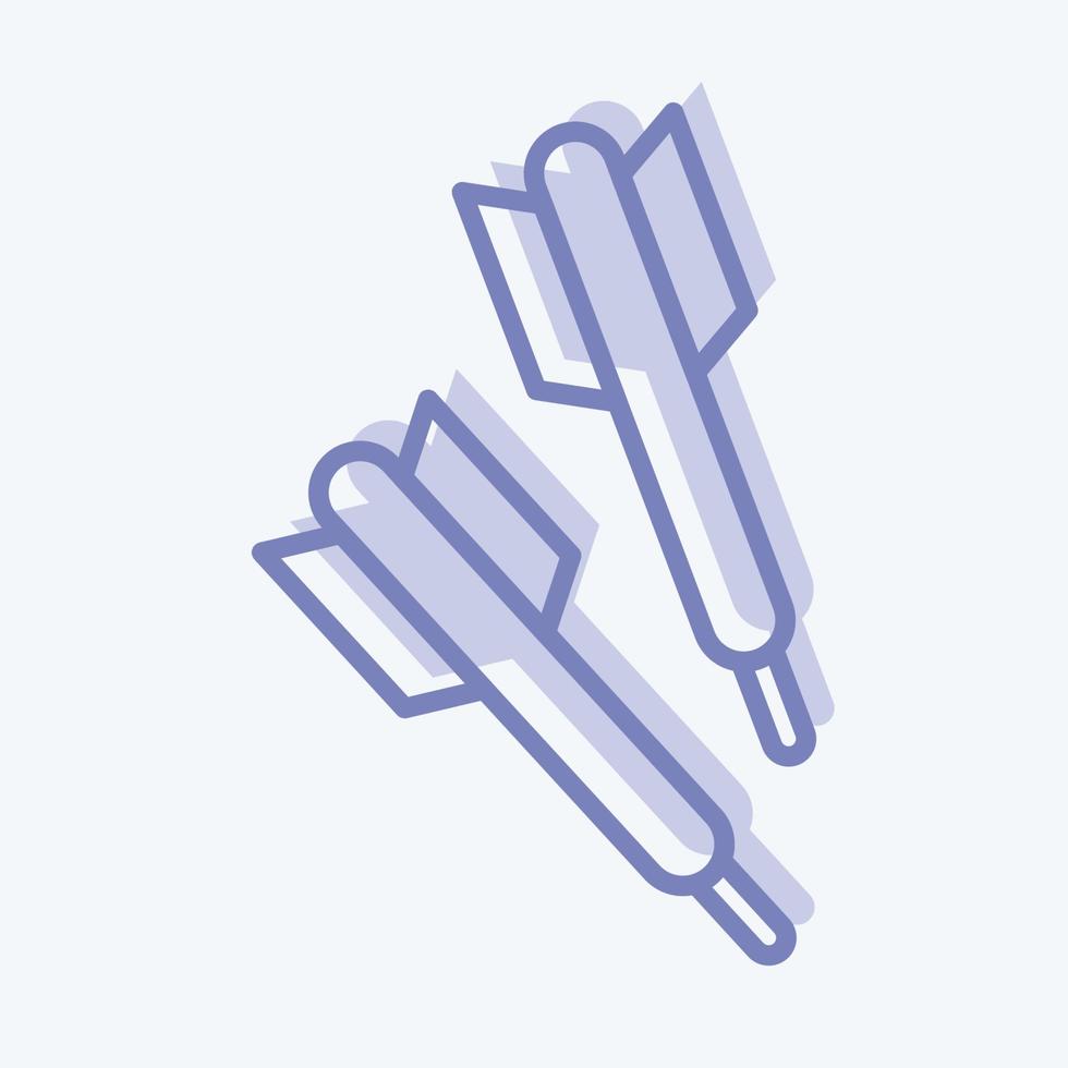 Icon Darts. related to Sports Equipment symbol. two tone style. simple design editable. simple illustration vector
