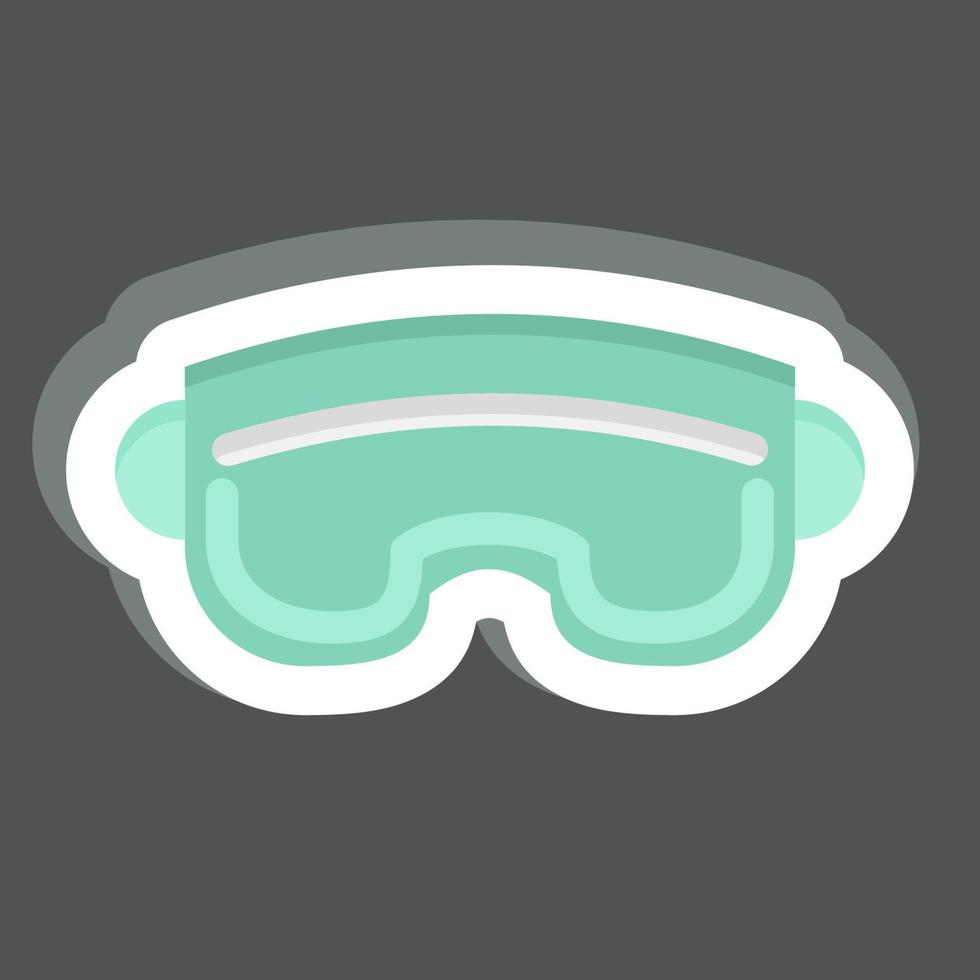 Sticker Ski Goggles. related to Sports Equipment symbol. simple design editable. simple illustration vector