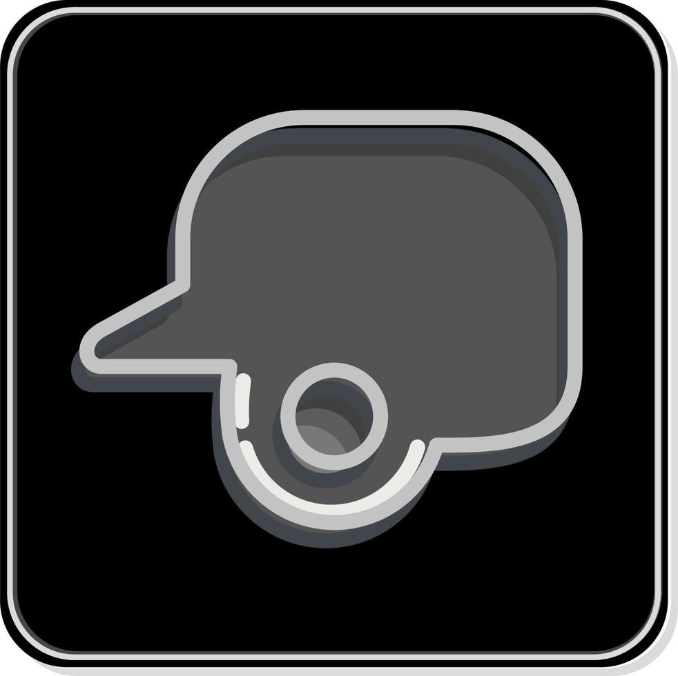 Icon Batting Helmet. related to Sports Equipment symbol. glossy style. simple design editable. simple illustration vector