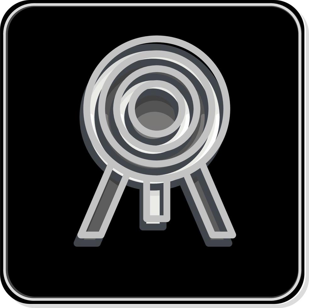 Icon Bullseye. related to Sports Equipment symbol. glossy style. simple design editable. simple illustration vector
