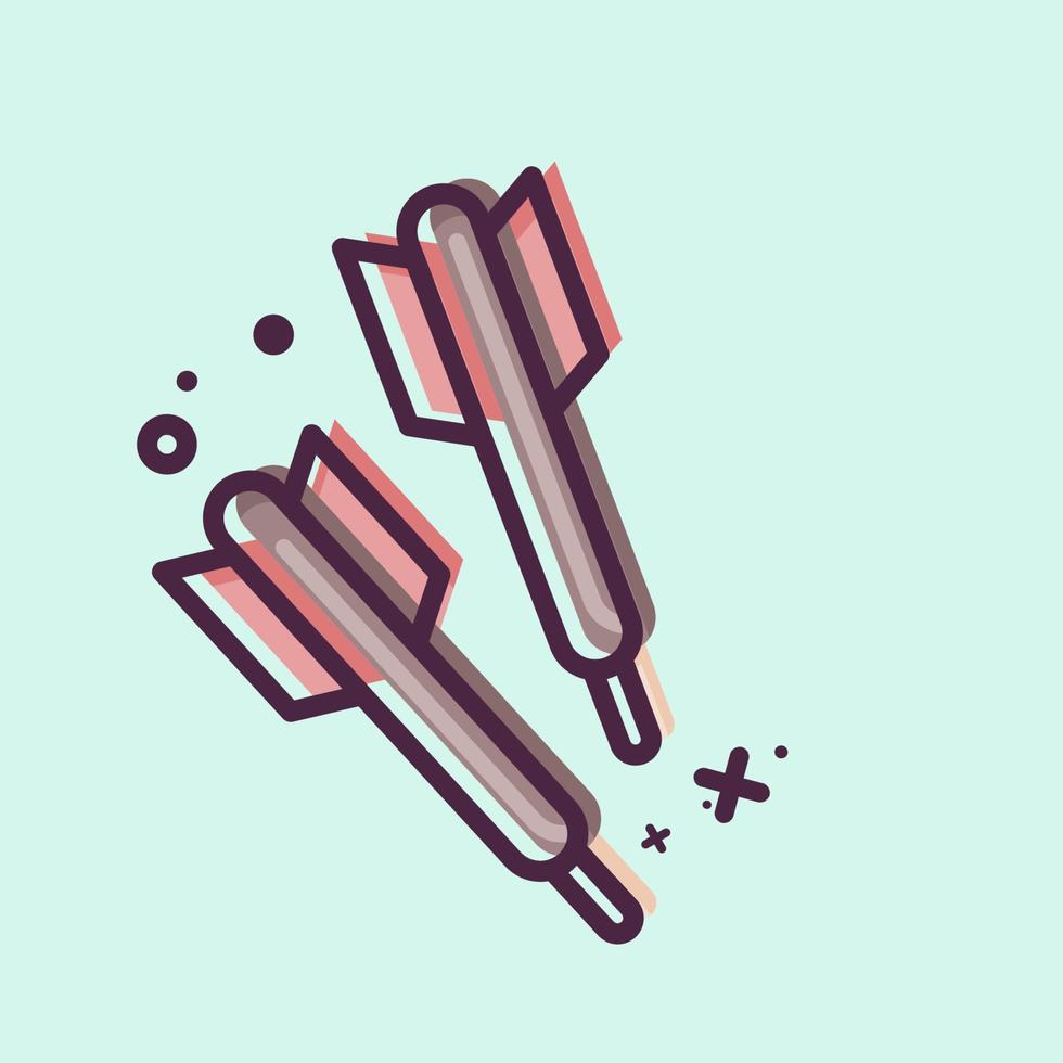 Icon Darts. related to Sports Equipment symbol. MBE style. simple design editable. simple illustration vector