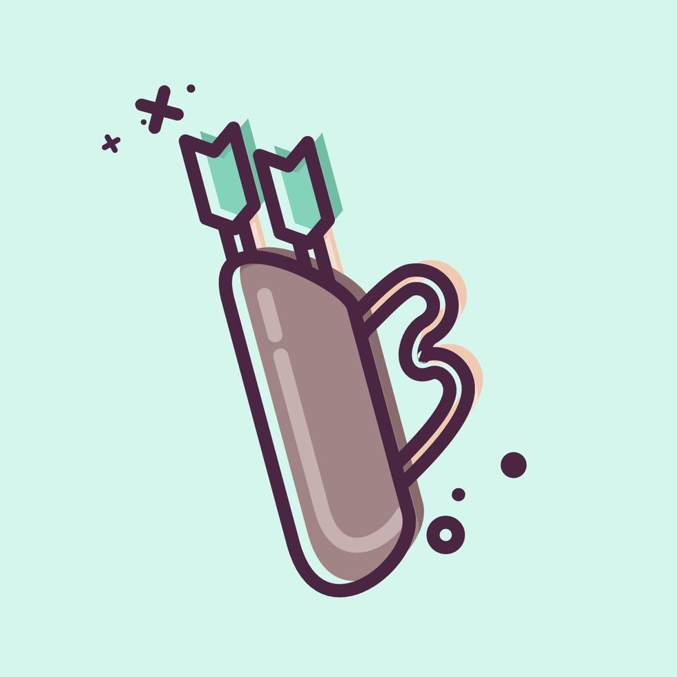 Icon Quiver. related to Sports Equipment symbol. MBE style. simple design editable. simple illustration vector