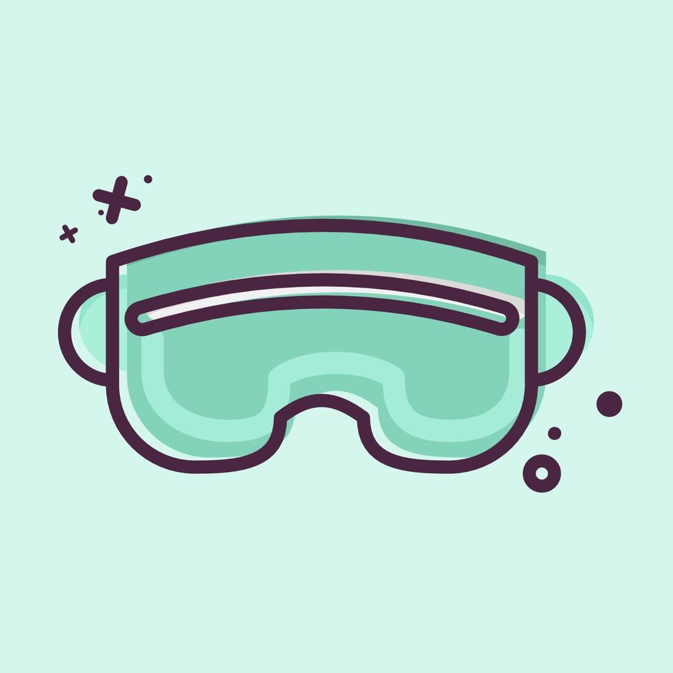 gafas de esquí icono. relacionado con el símbolo de equipamiento deportivo. estilo mbe. diseño simple editable. ilustración sencilla vector