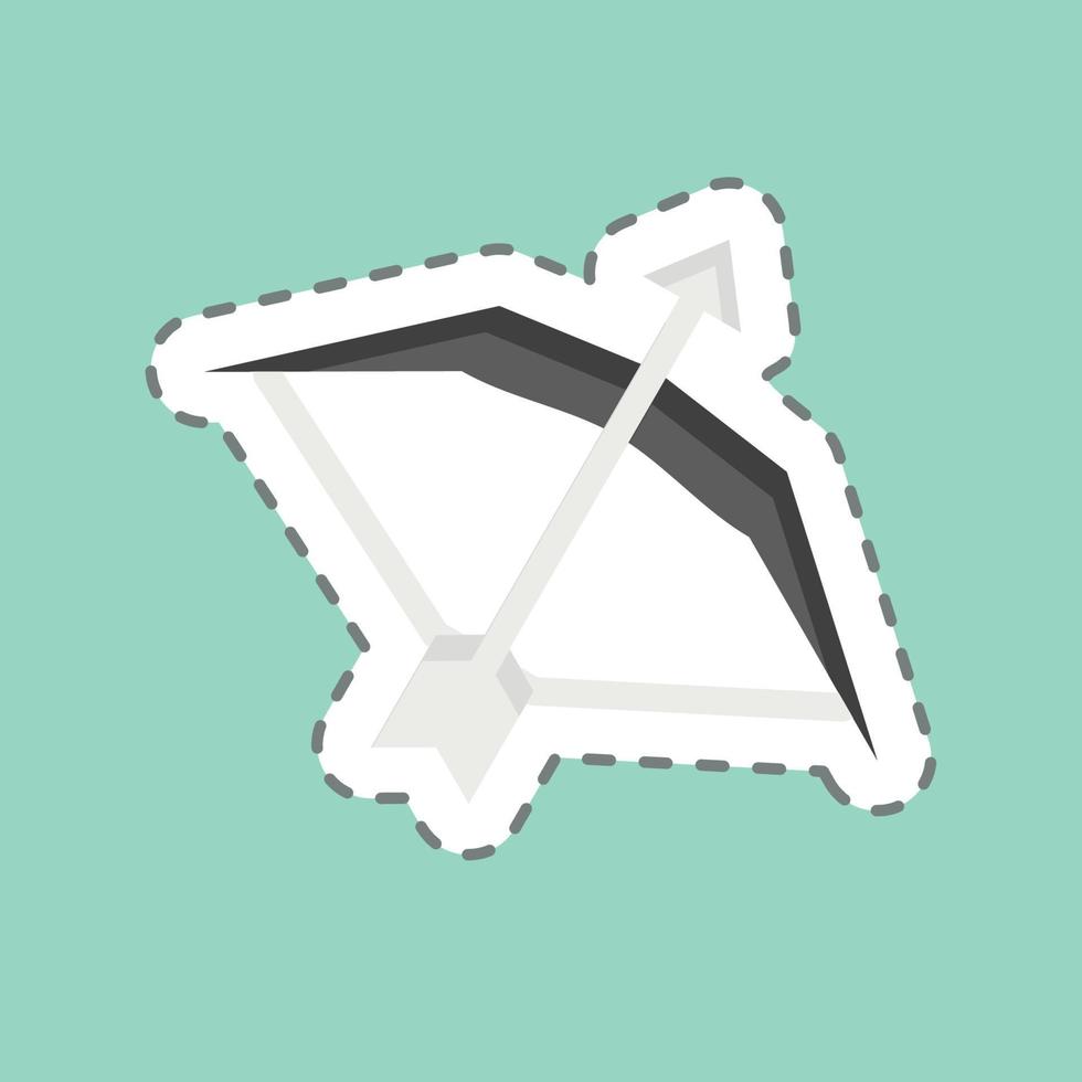 Sticker line cut ARC. related to Sports Equipment symbol. simple design editable. simple illustration vector