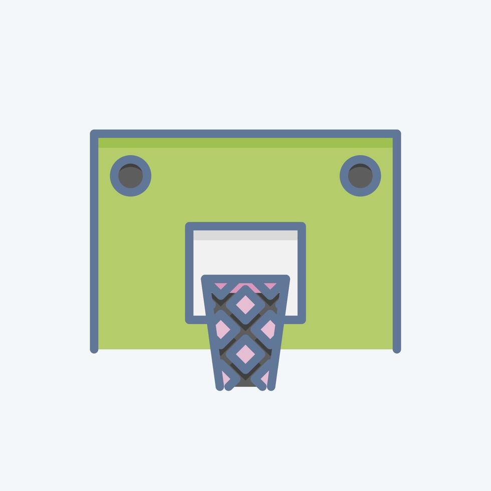 Icon Basket. related to Sports Equipment symbol. doodle style. simple design editable. simple illustration vector