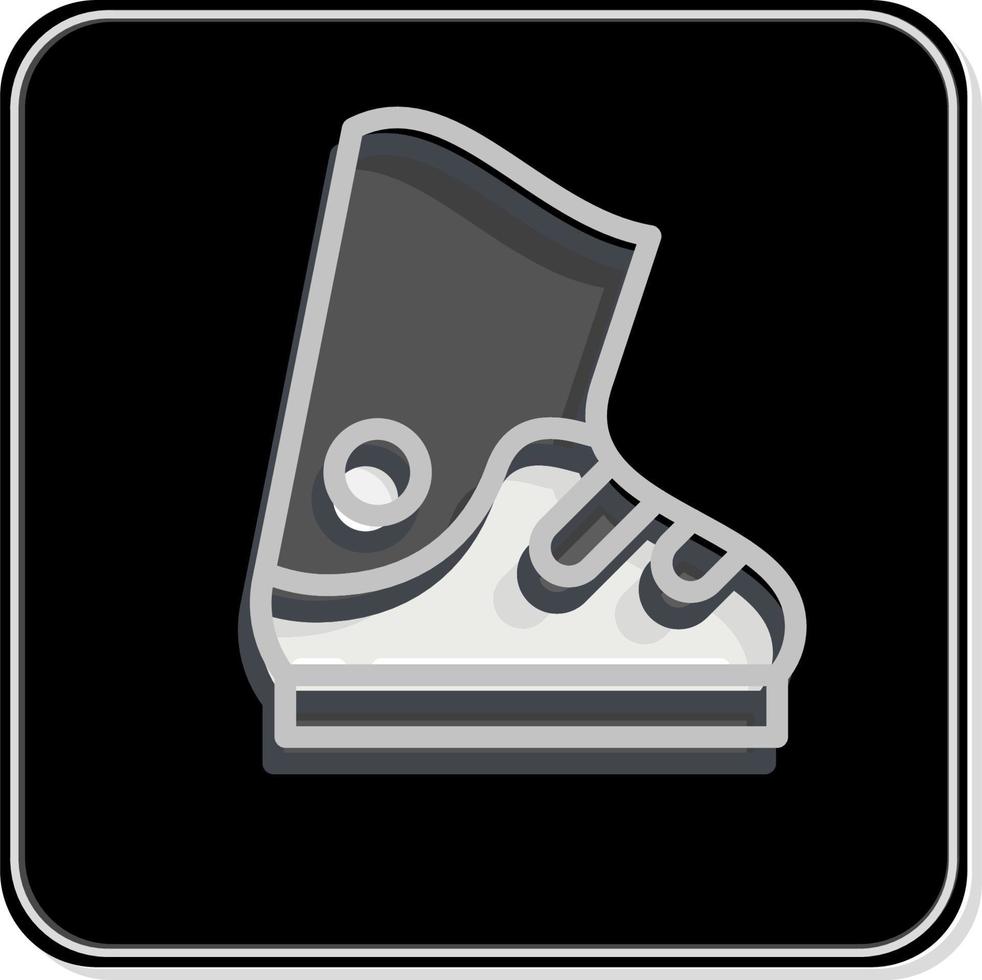 Icon Ski Boots. related to Sports Equipment symbol. glossy style. simple design editable. simple illustration vector