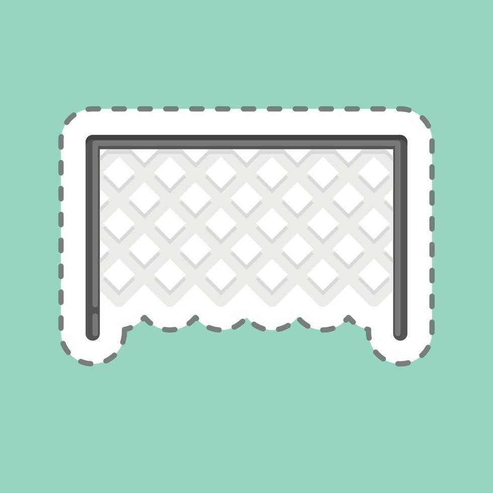 Sticker line cut Soccer Goal. related to Sports Equipment symbol. simple design editable. simple illustration vector